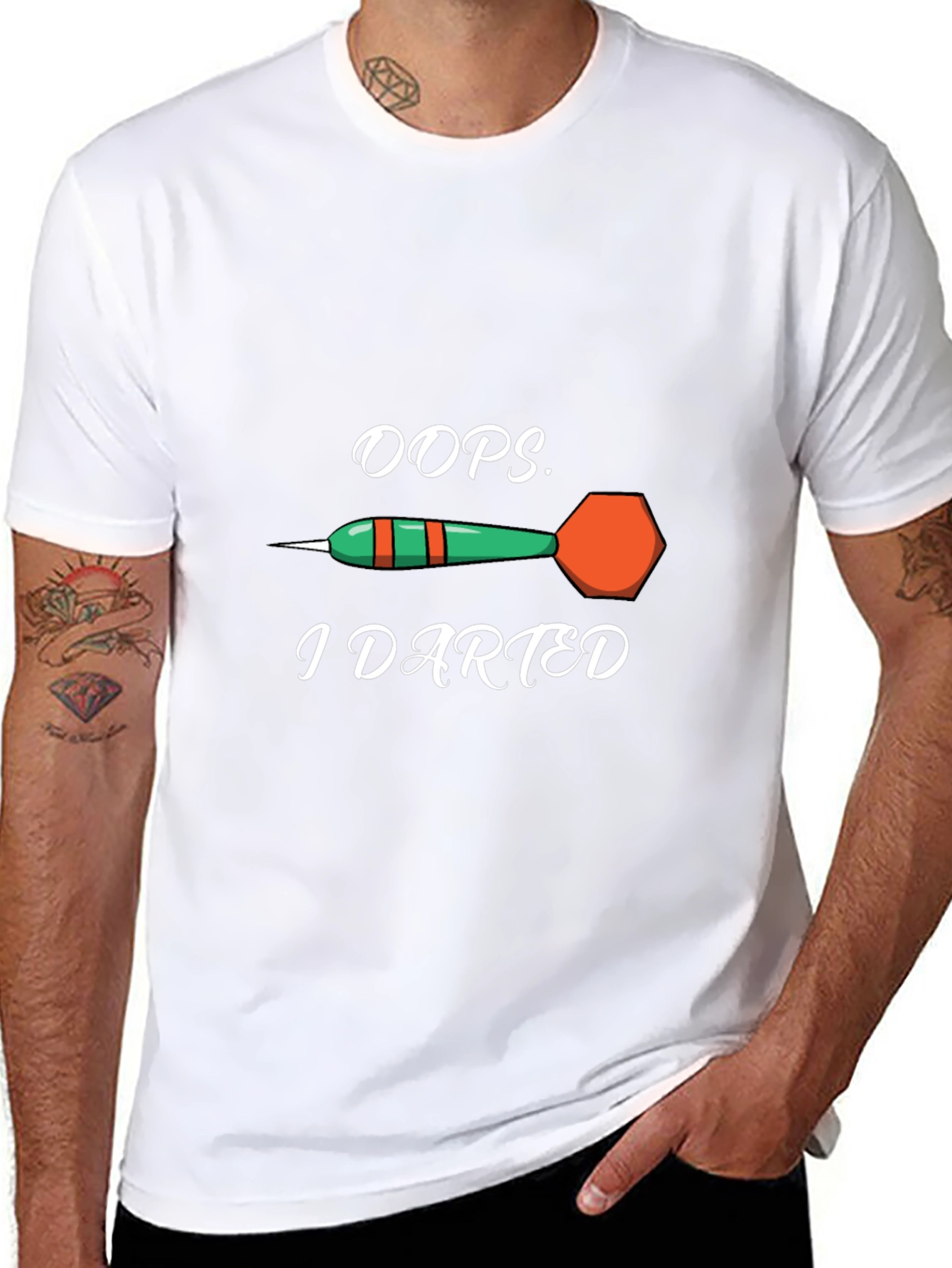 Oops I Darted T-Shirt - Novelty Dart Tee