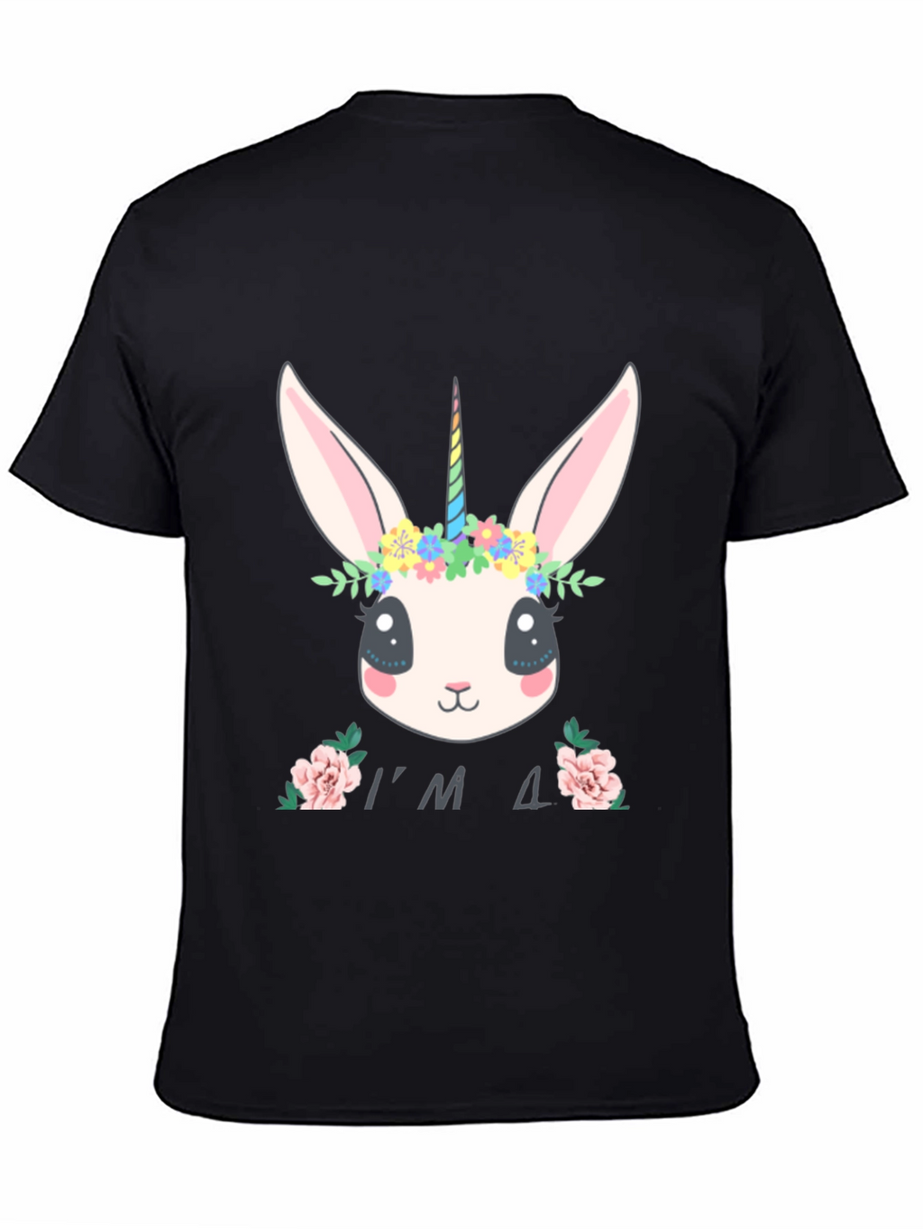 Cute Bunny Unicorn 4th Birthday T-Shirt