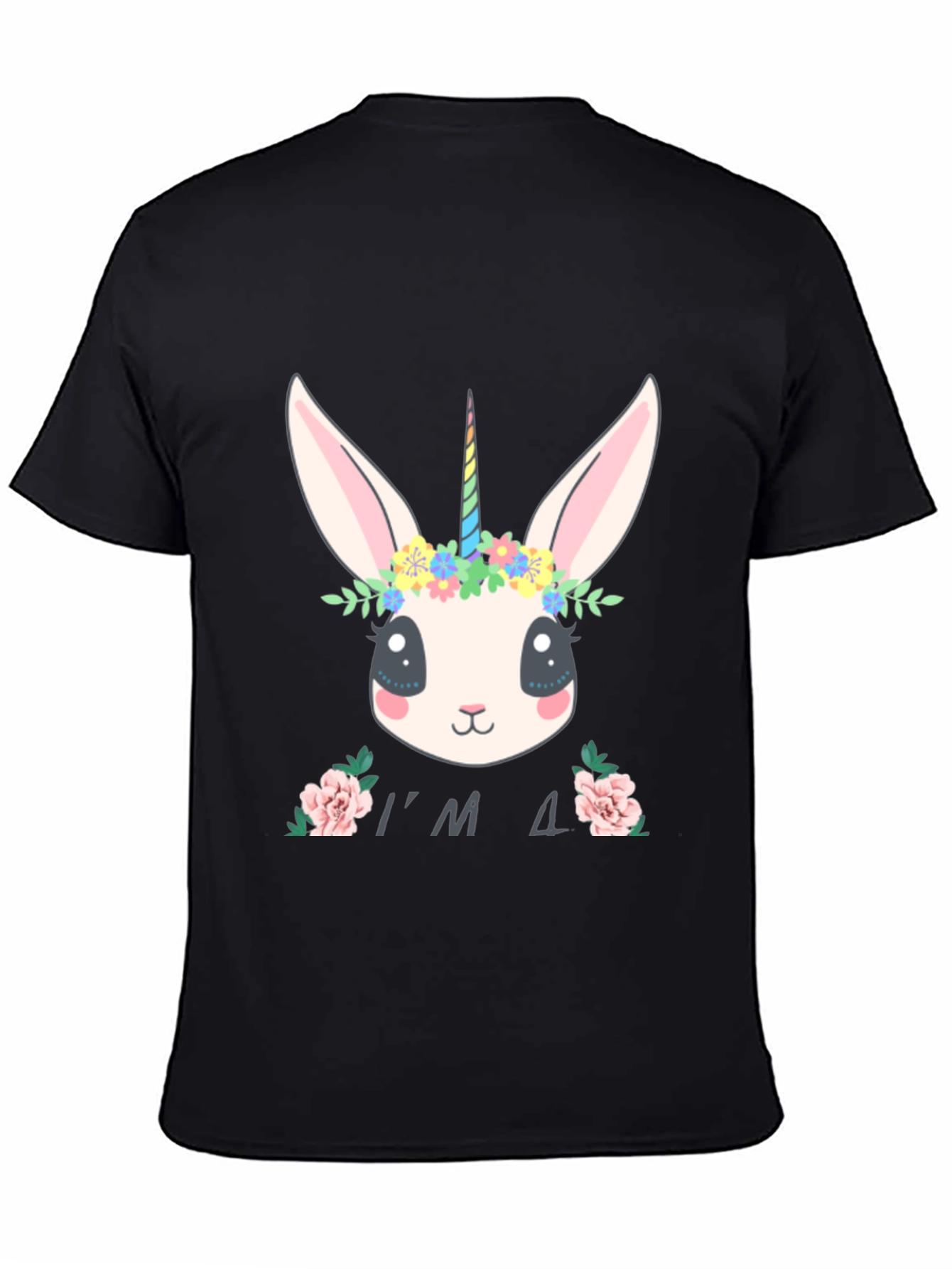 Cute Bunny Unicorn 4th Birthday T-Shirt