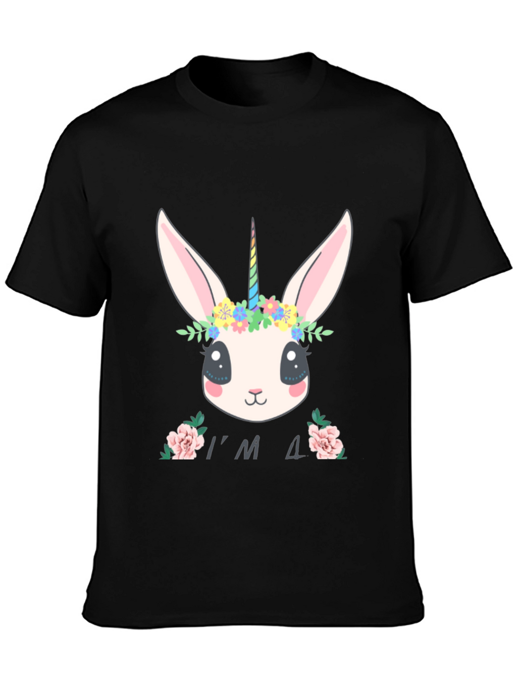 Cute Bunny Unicorn 4th Birthday T-Shirt