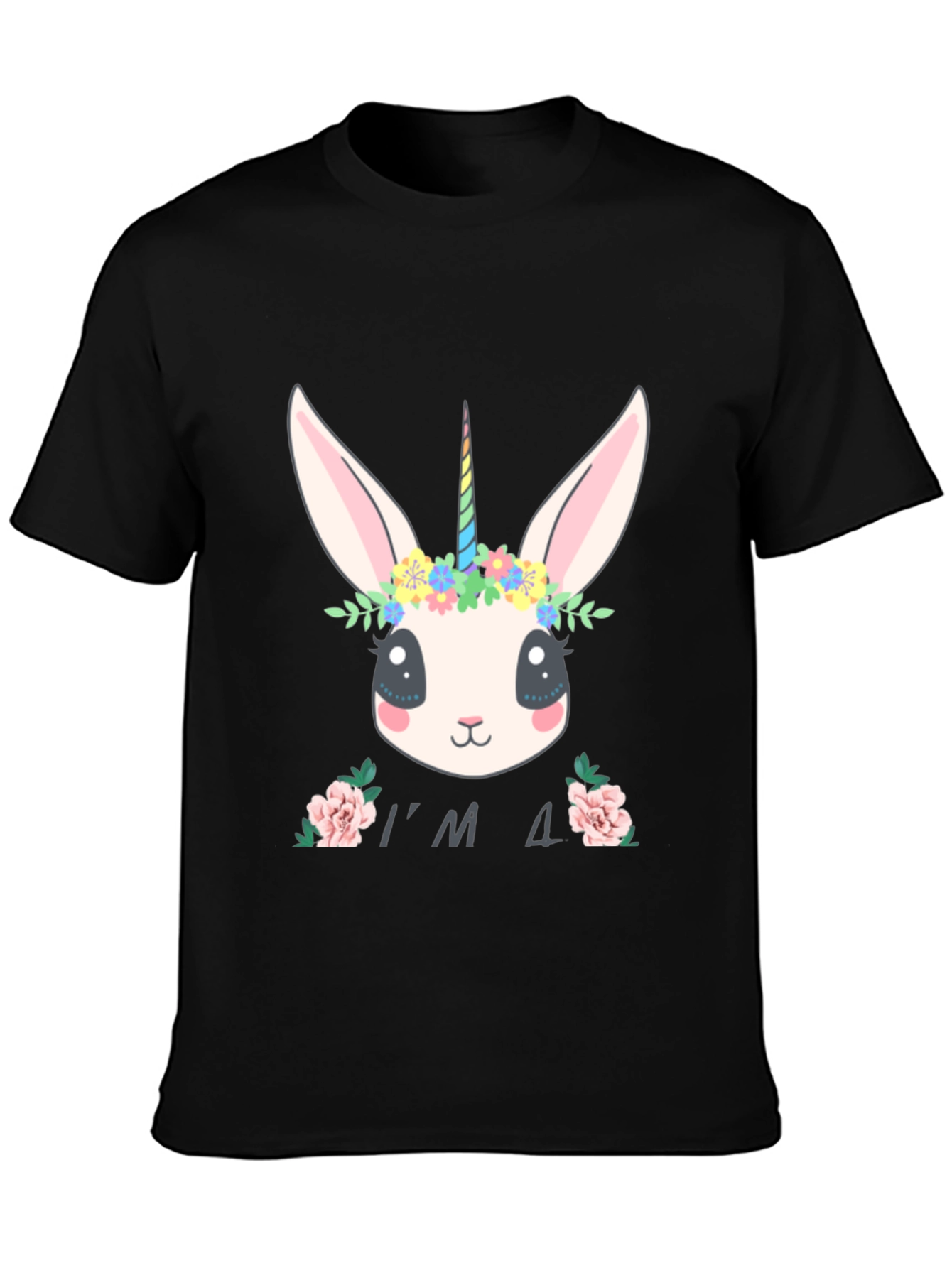 Cute Bunny Unicorn 4th Birthday T-Shirt