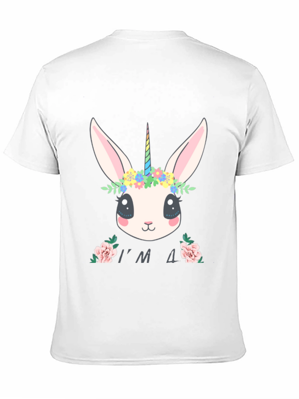Cute Bunny Unicorn 4th Birthday T-Shirt