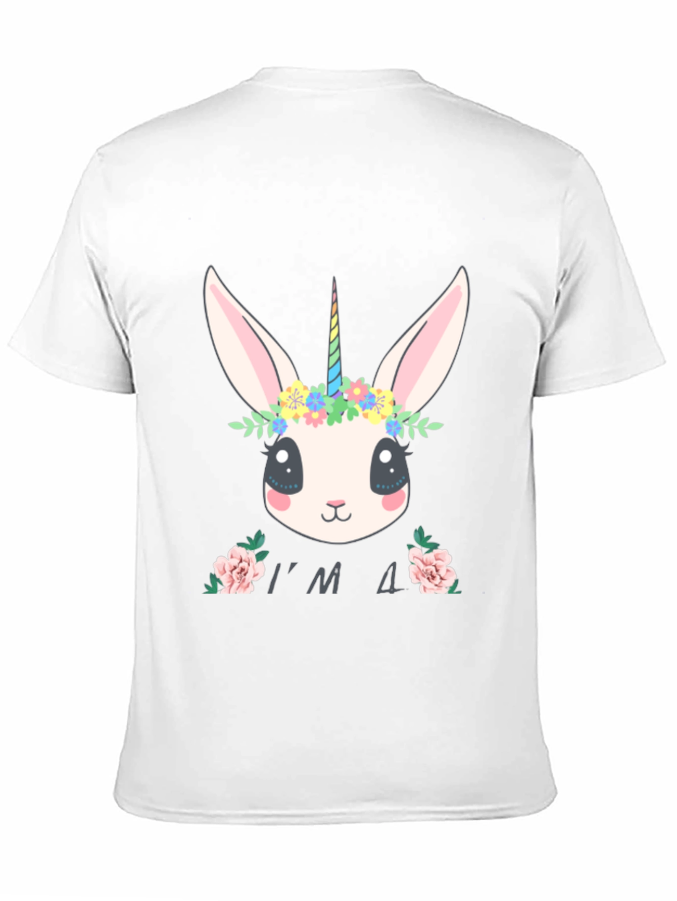Cute Bunny Unicorn 4th Birthday T-Shirt
