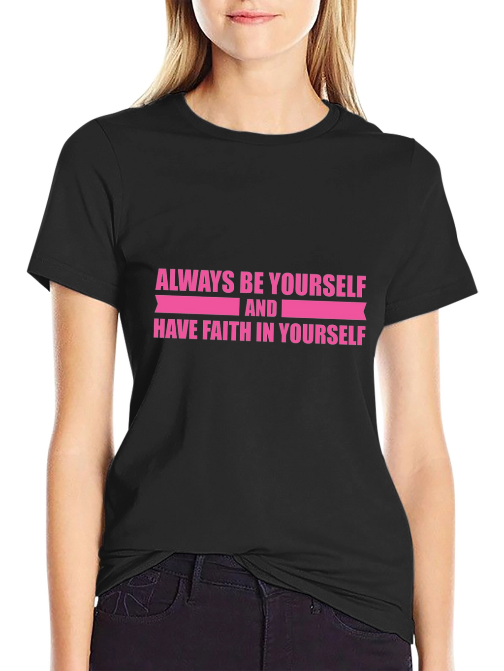 Inspirational Black T-Shirt: Always Be Yourself