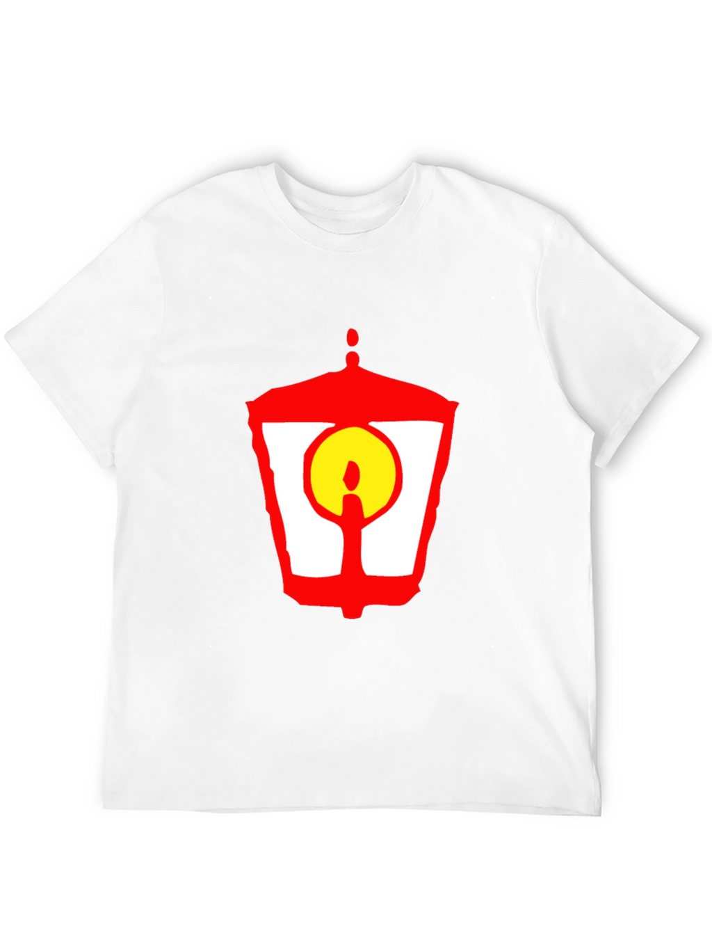 Lantern Graphic T-Shirt - Unique Red and Yellow Design