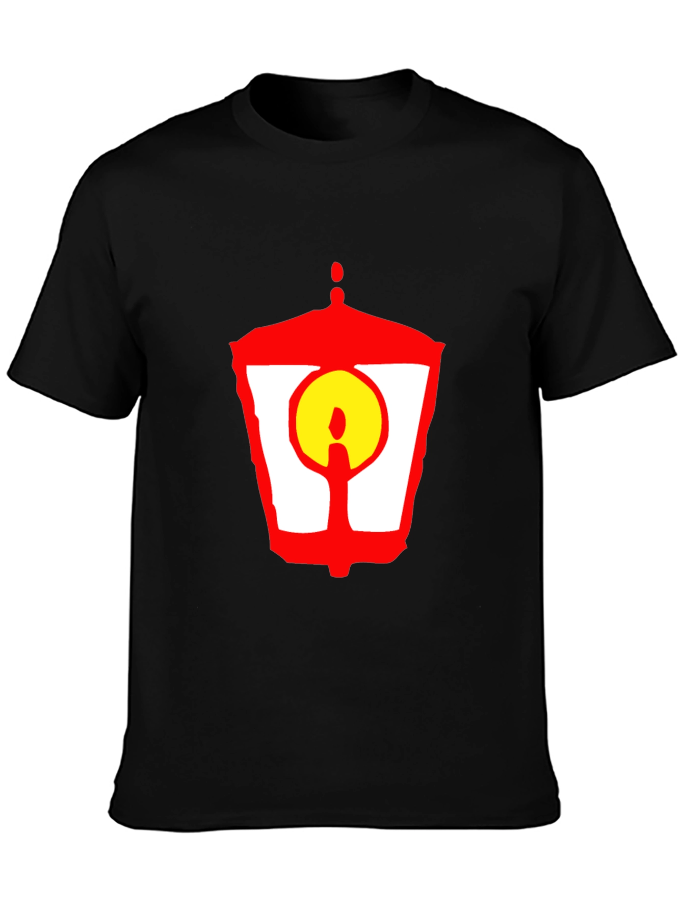 Lantern Graphic T-Shirt - Unique Red and Yellow Design