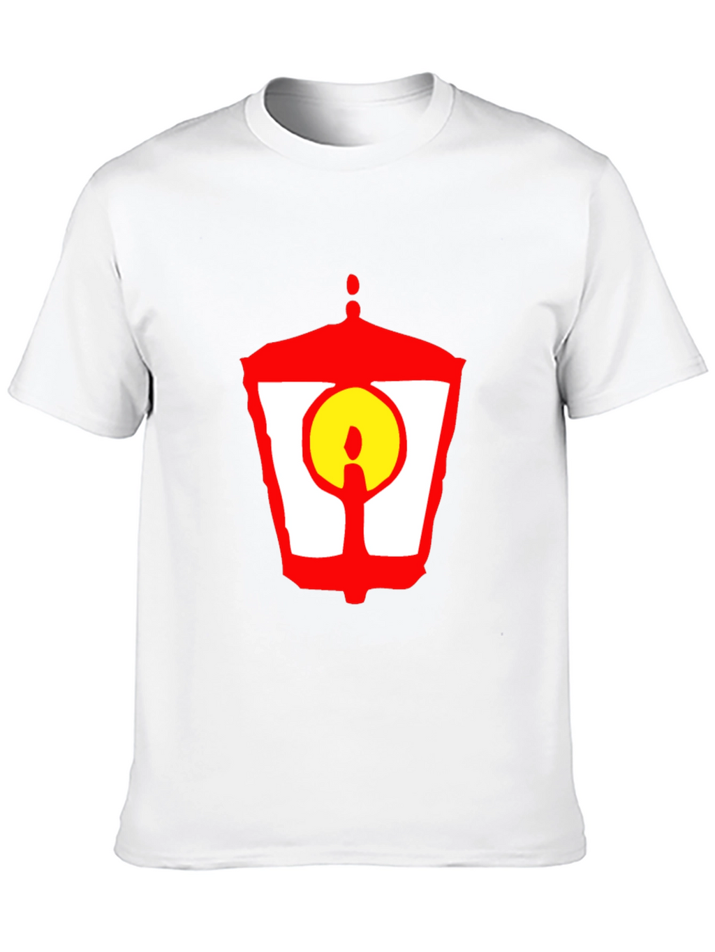 Lantern Graphic T-Shirt - Unique Red and Yellow Design