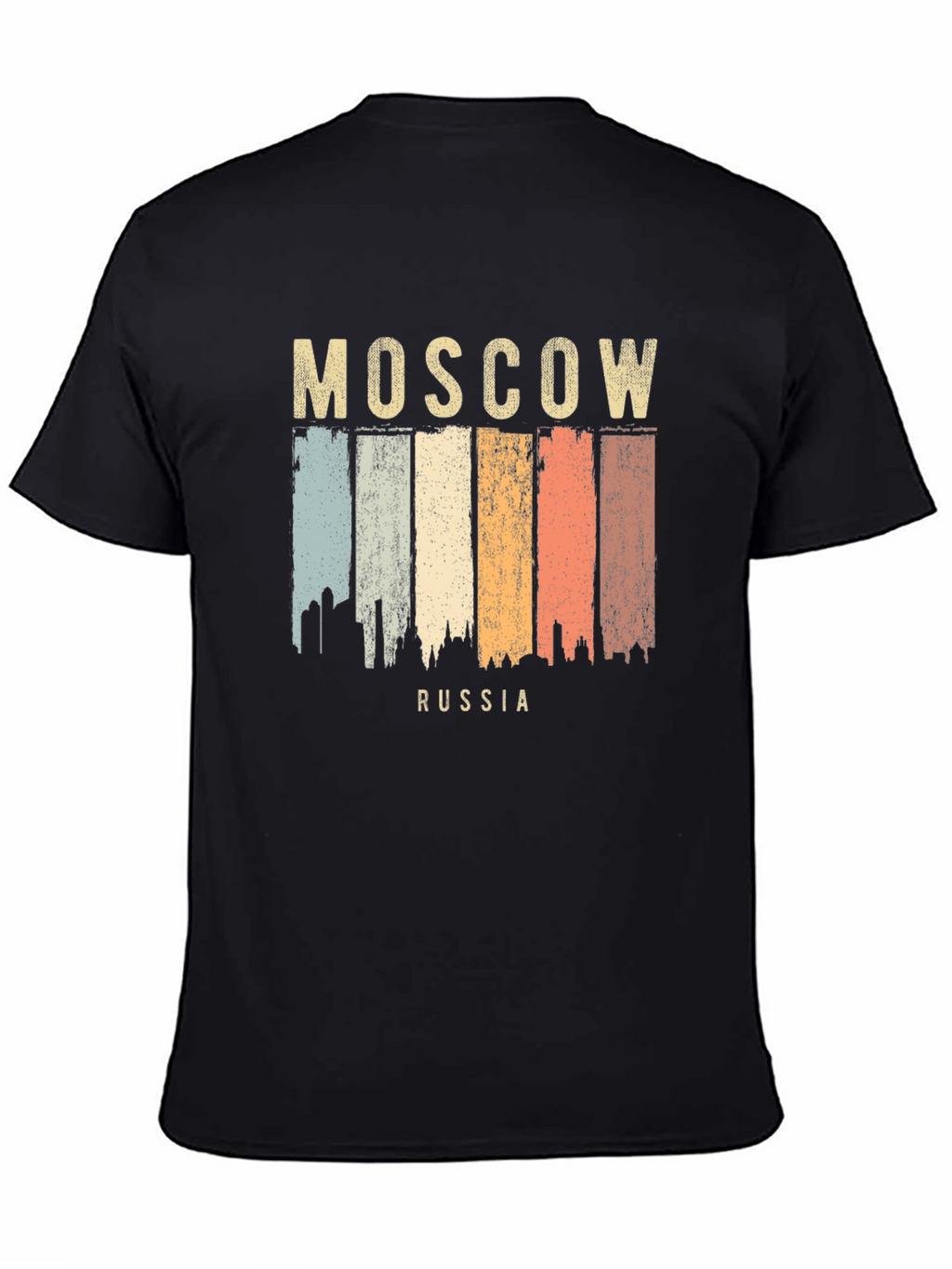 Moscow Russia Retro Cityscape T-Shirt