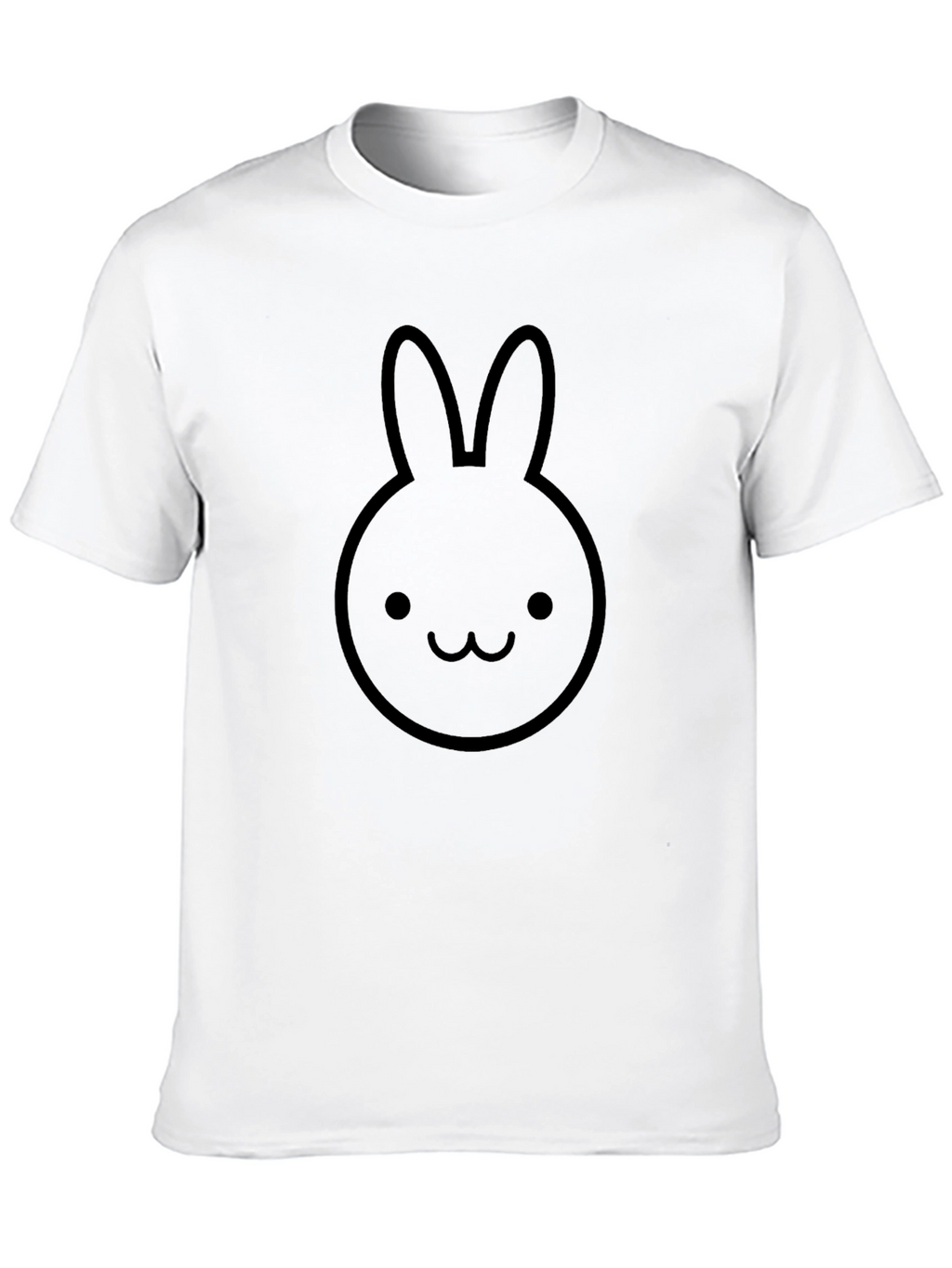 Bunny Graphic Tee - Cute Black Cotton T-Shirt