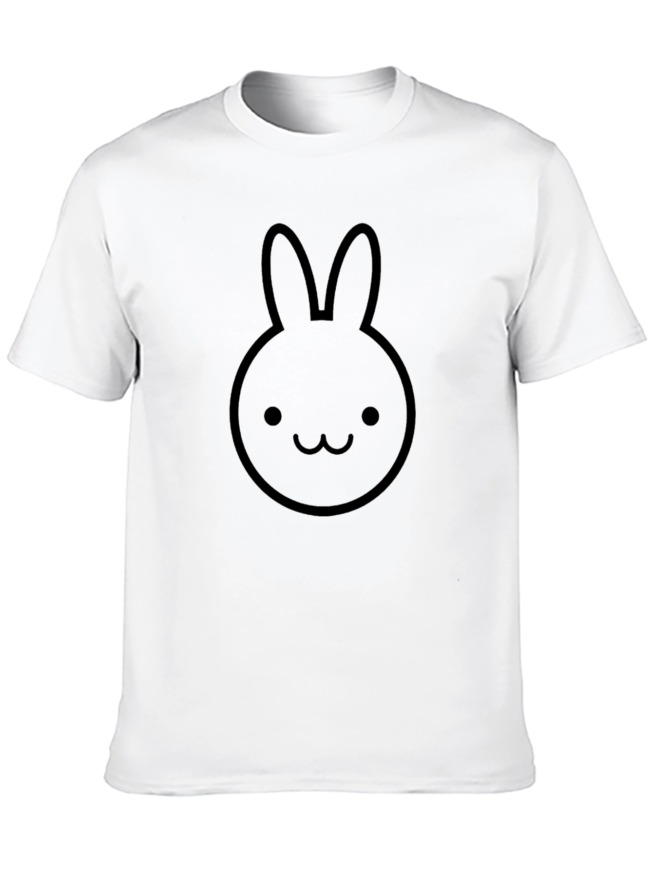 Bunny Graphic Tee - Cute Black Cotton T-Shirt