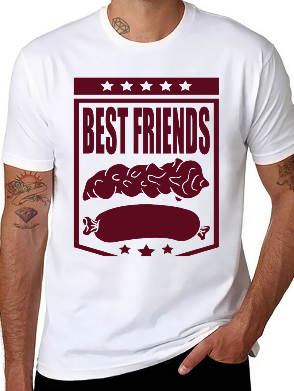 Best Friends Bratwurst Funny Graphic Tee