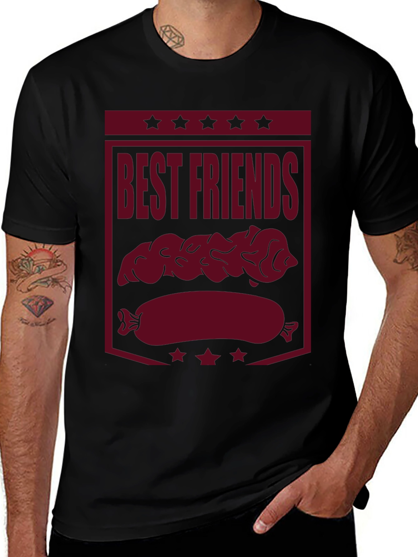 Best Friends Bratwurst Funny Graphic Tee