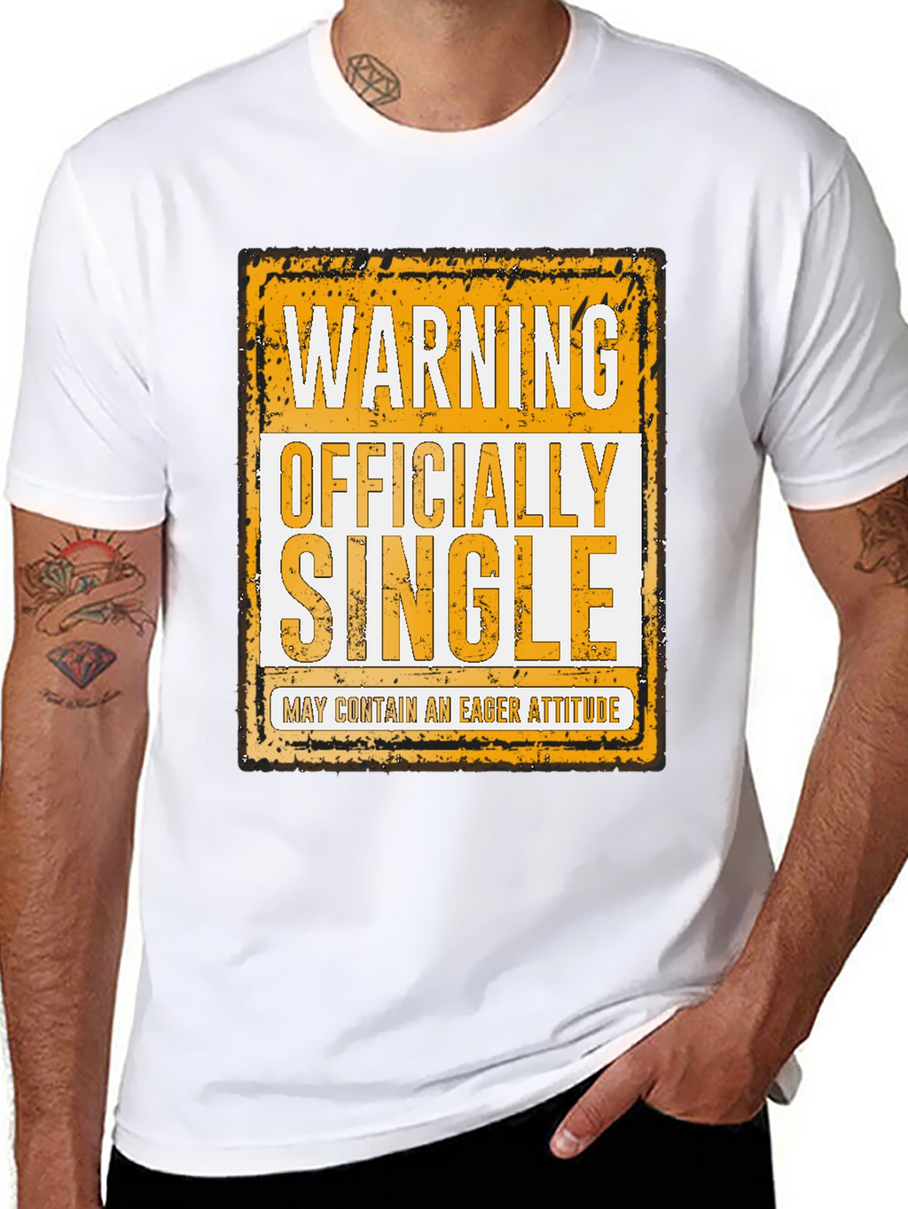 Warning Officially Single Funny T-Shirt