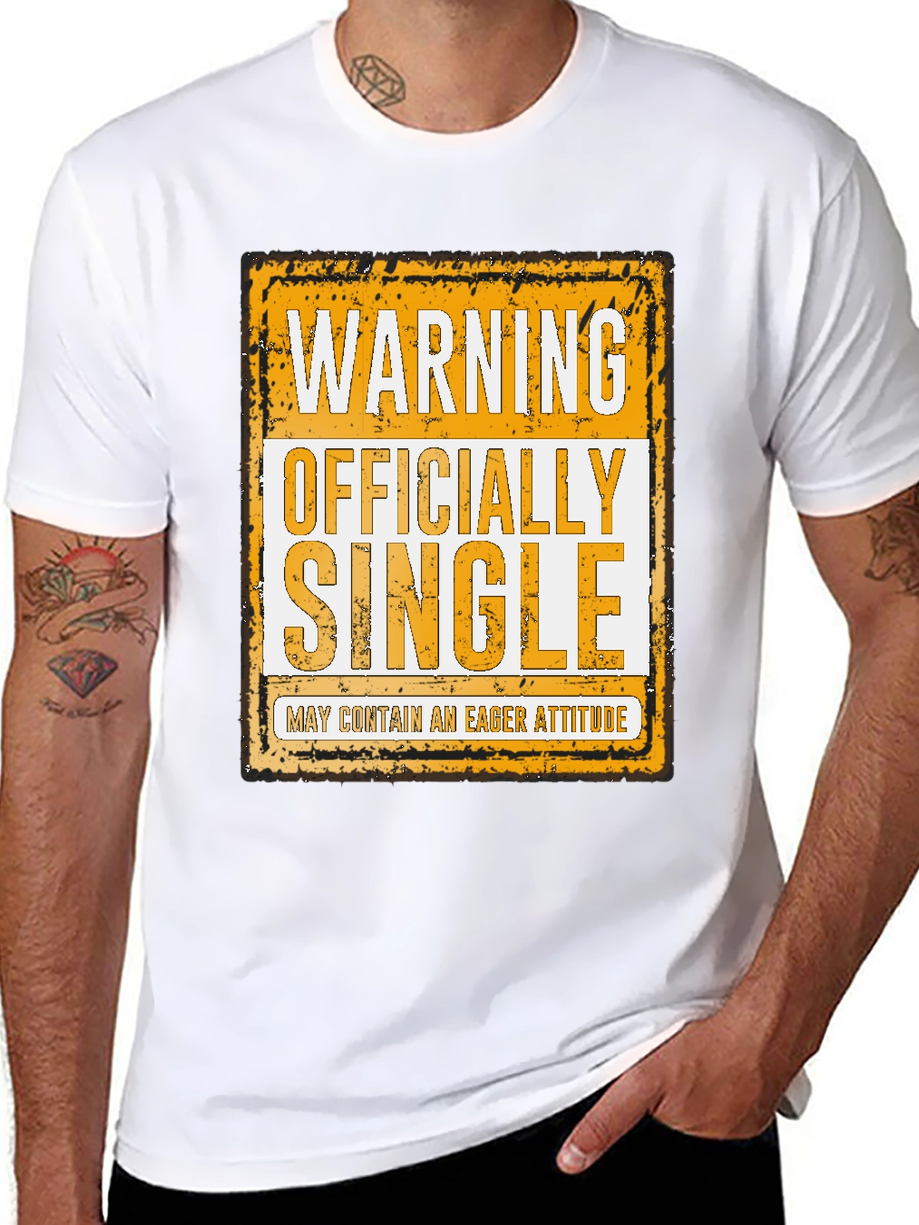 Warning Officially Single Funny T-Shirt
