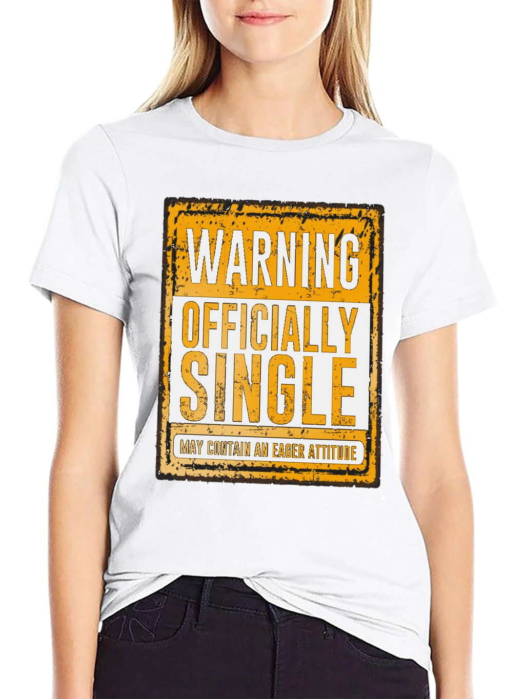 Warning Officially Single Funny T-Shirt