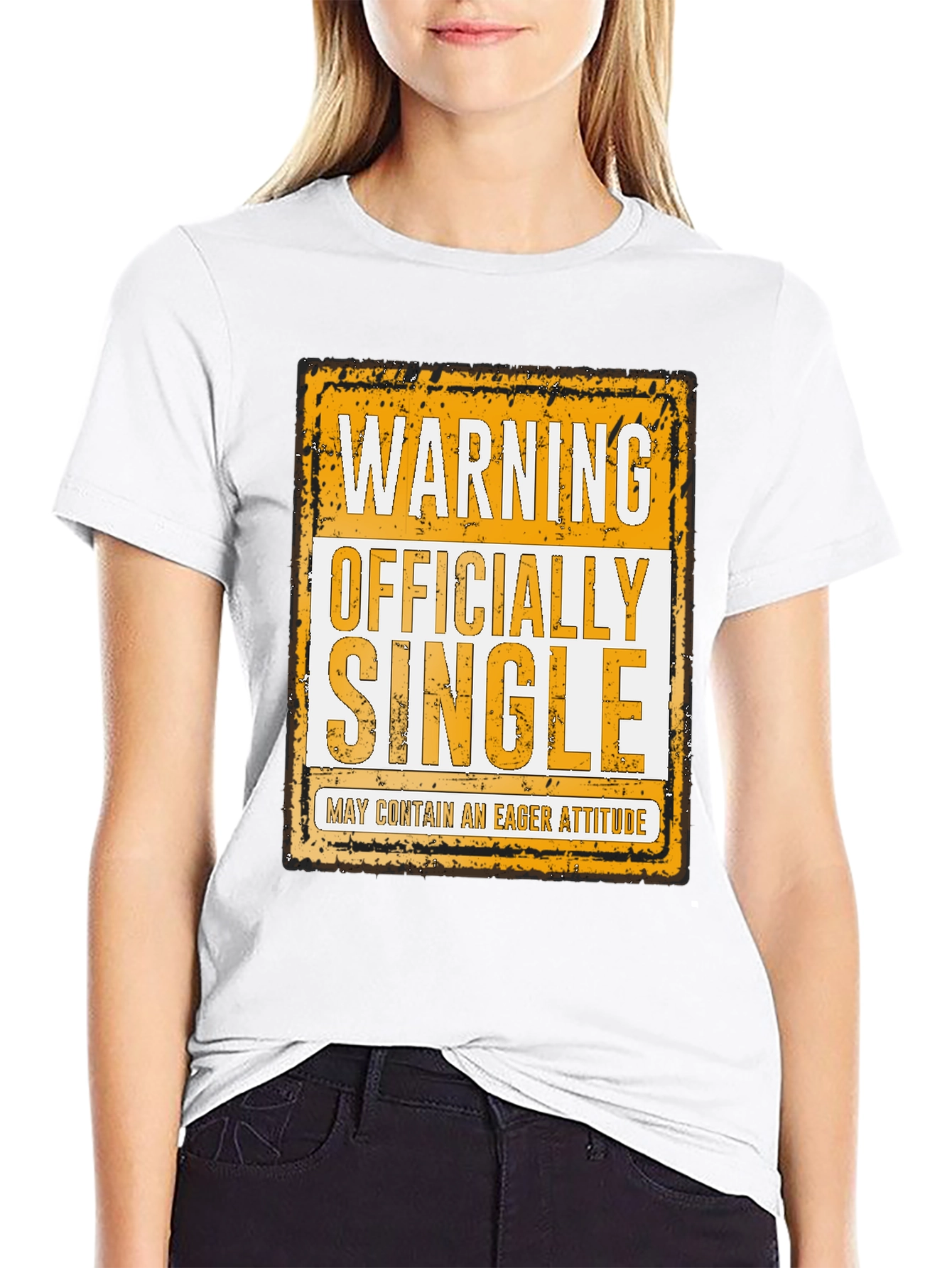 Warning Officially Single Funny T-Shirt
