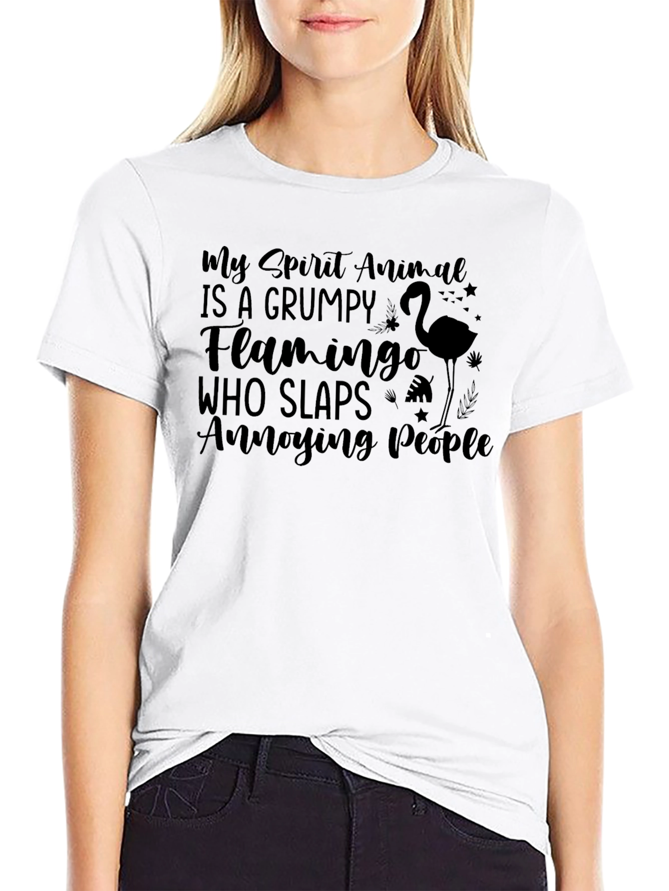 Grumpy Flamingo T-Shirt - Funny Animal Tee