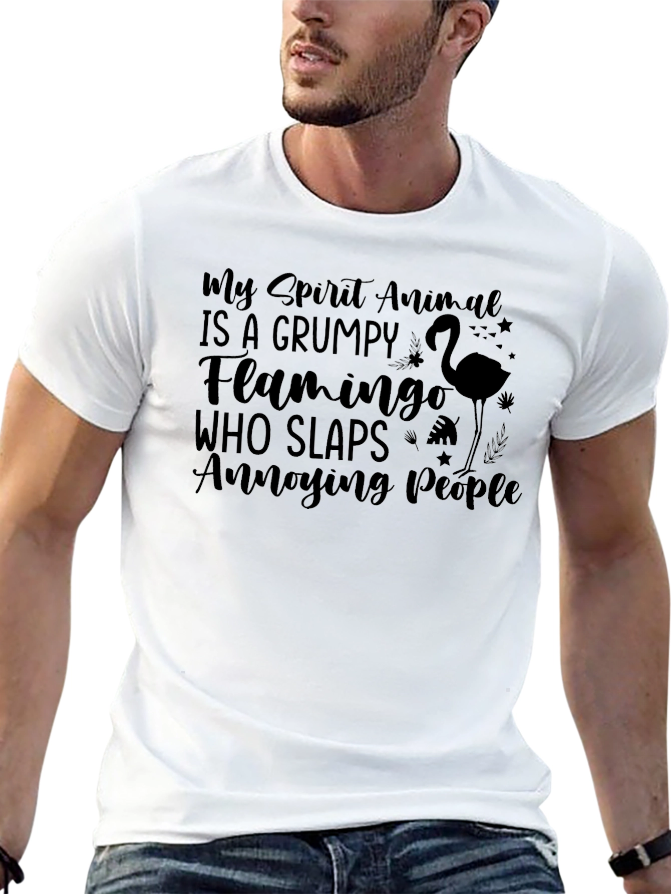 Grumpy Flamingo T-Shirt - Funny Animal Tee
