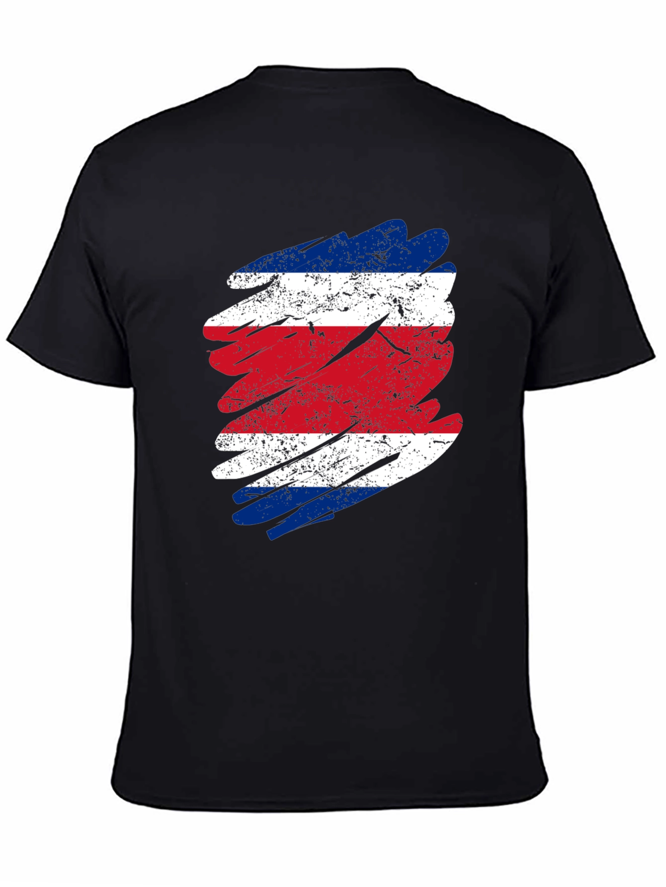 Costa Rica Flag T-Shirt - Distressed Graphic Tee