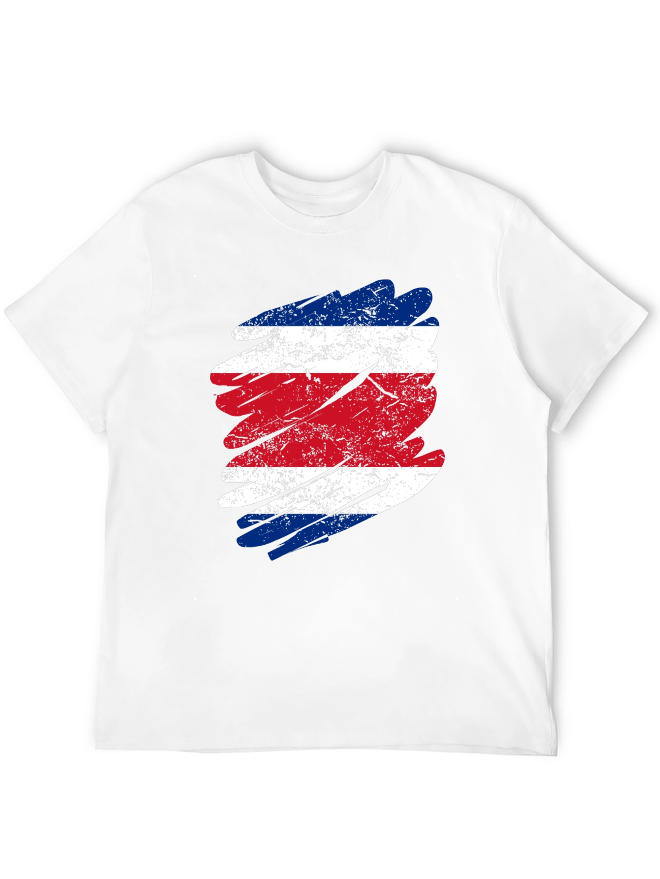 Costa Rica Flag T-Shirt - Distressed Graphic Tee