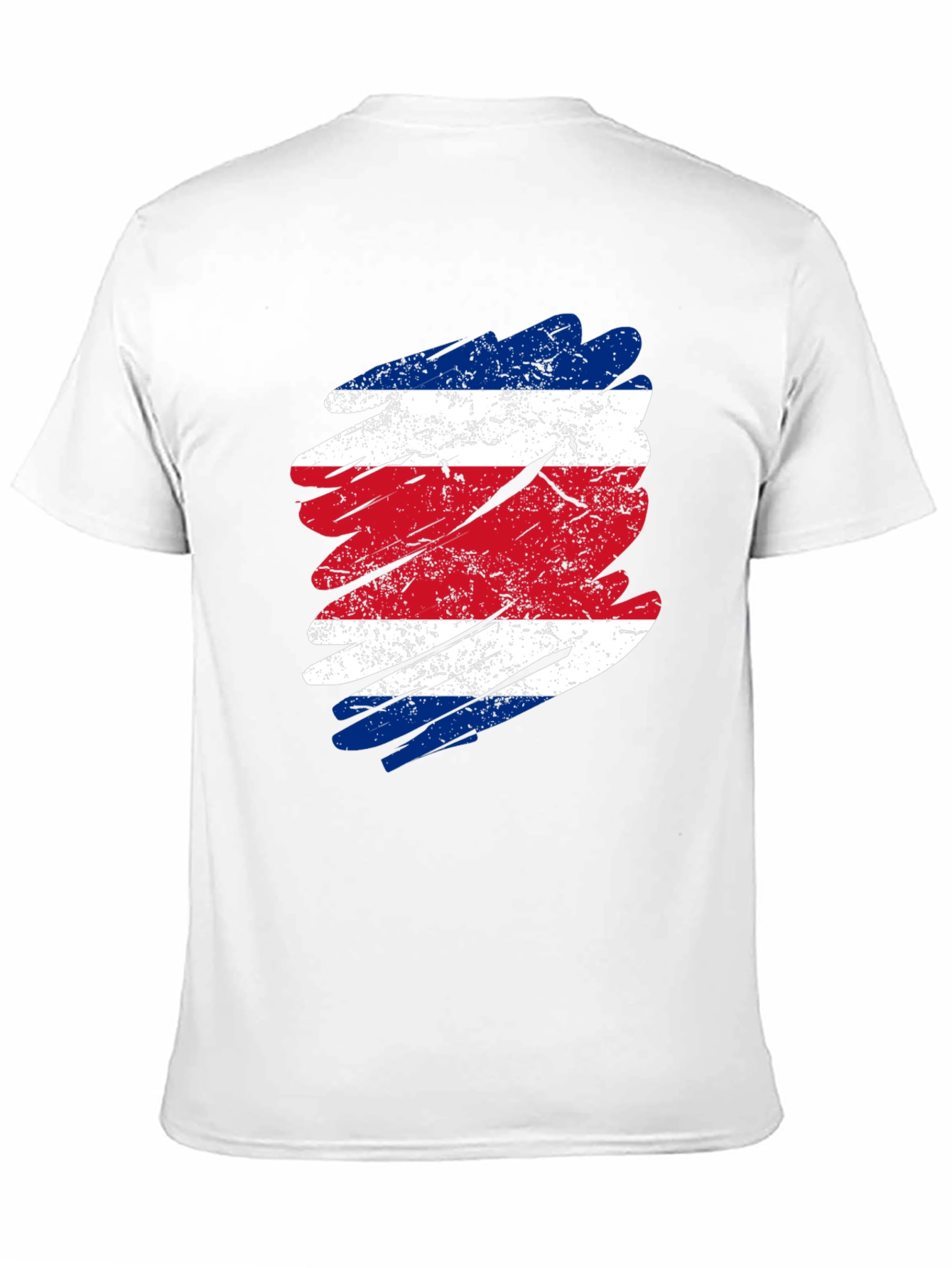 Costa Rica Flag T-Shirt - Distressed Graphic Tee