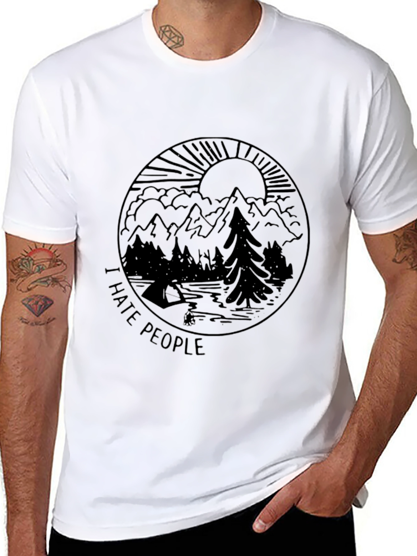 I Hate People Camping T-Shirt - Outdoor Adventure Tee