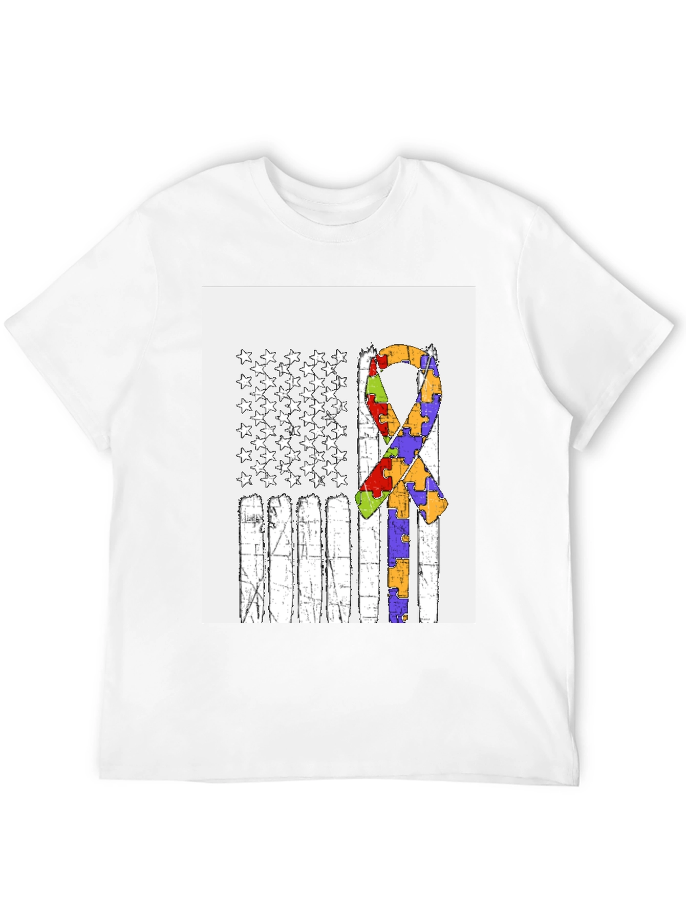 Autism Awareness Flag Graphic T-Shirt