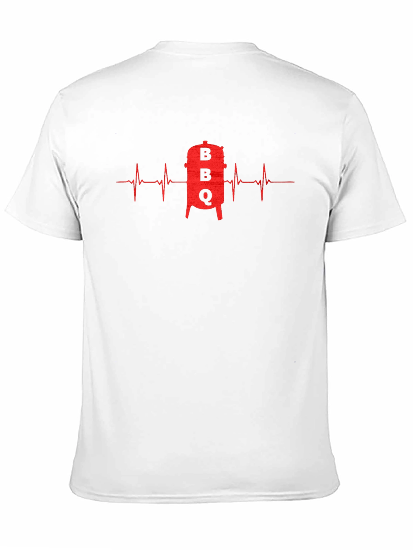 BBQ Grill Heartbeat Graphic T-Shirt