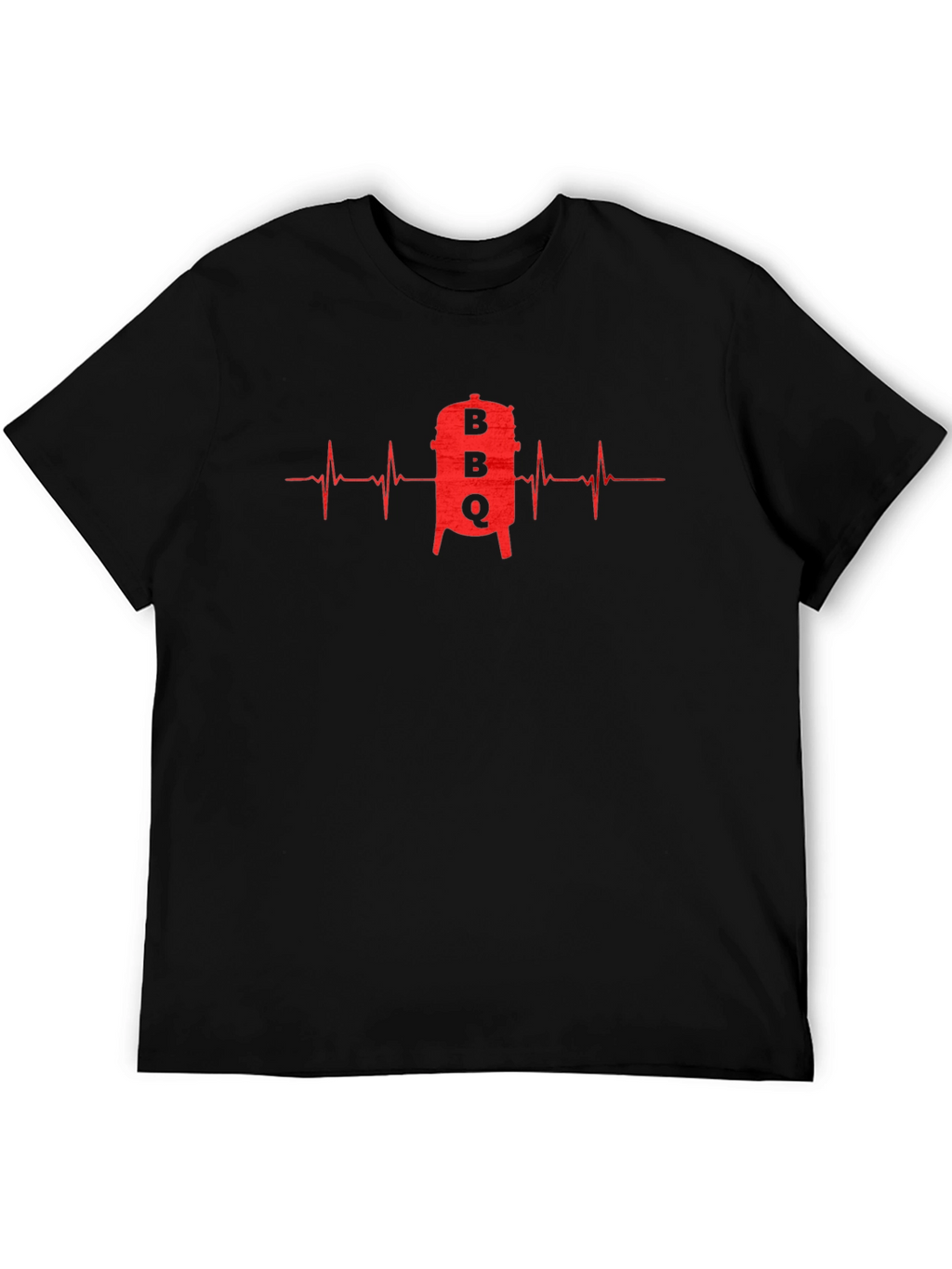 BBQ Grill Heartbeat Graphic T-Shirt