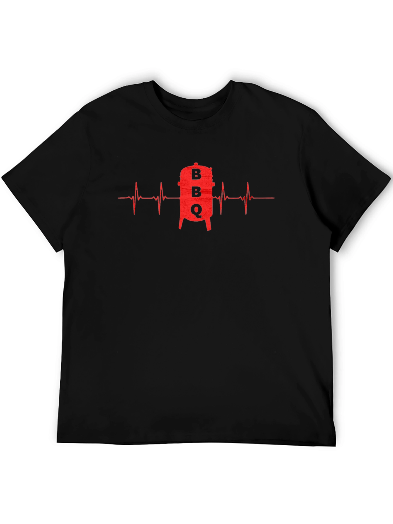 BBQ Grill Heartbeat Graphic T-Shirt