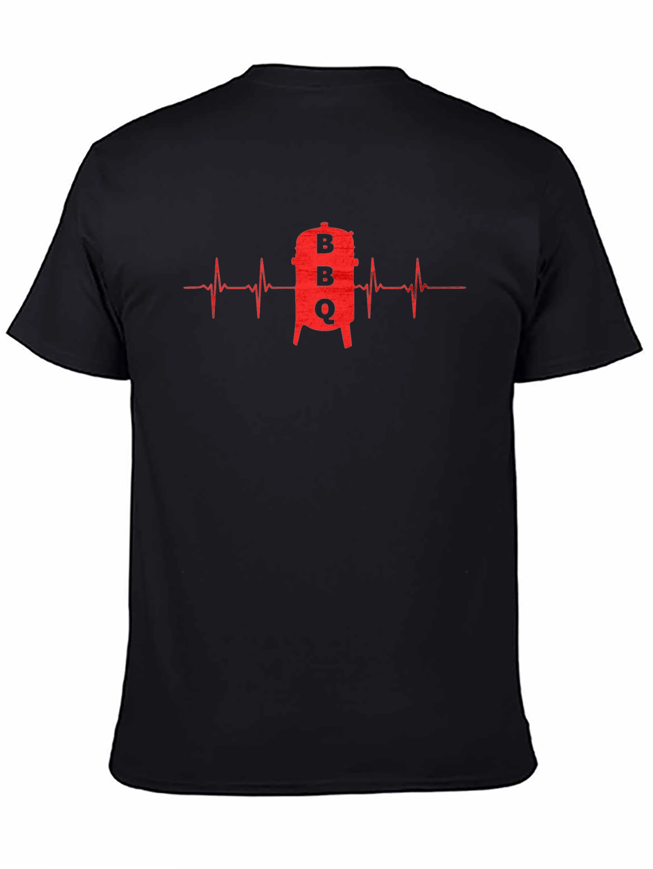BBQ Grill Heartbeat Graphic T-Shirt
