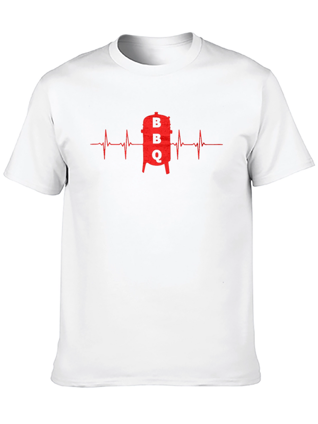 BBQ Grill Heartbeat Graphic T-Shirt