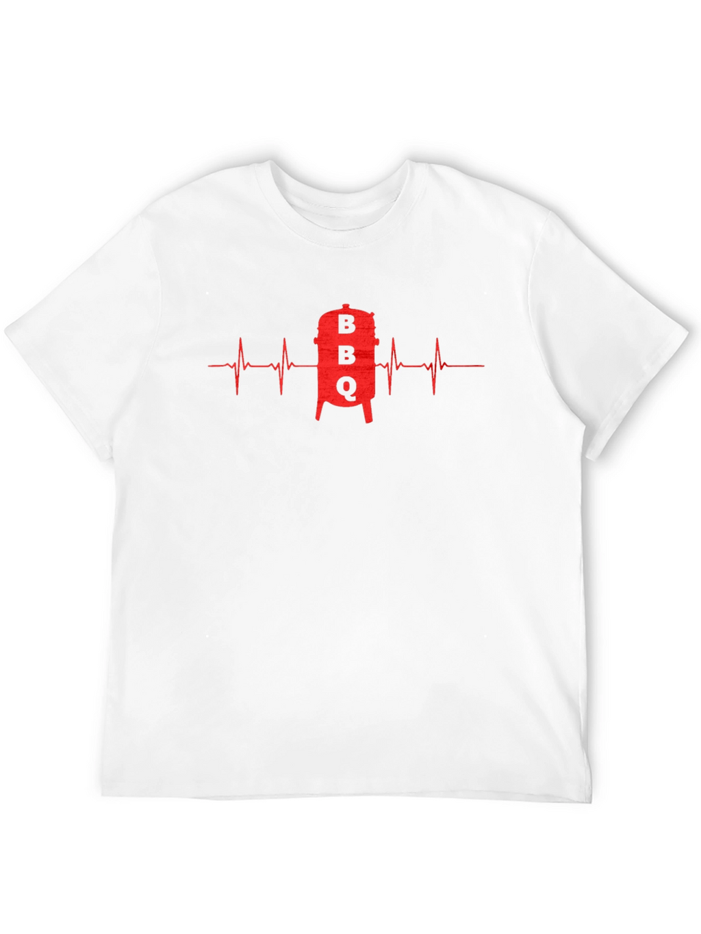 BBQ Grill Heartbeat Graphic T-Shirt