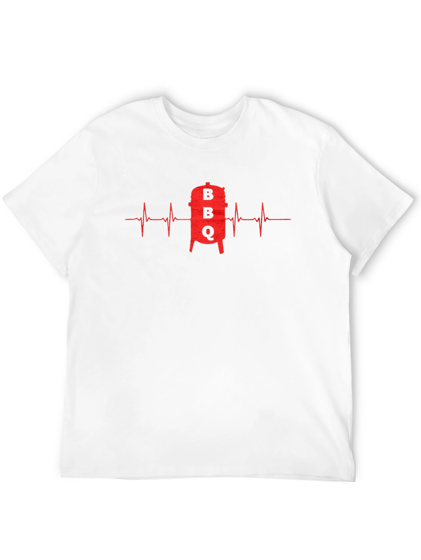 BBQ Grill Heartbeat Graphic T-Shirt