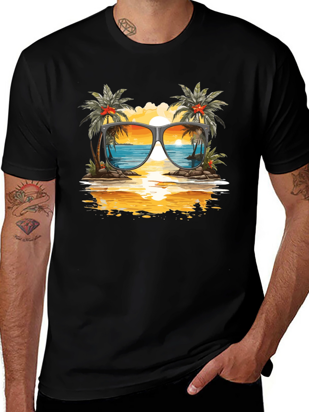 Sunset Beach Sunglasses T-Shirt