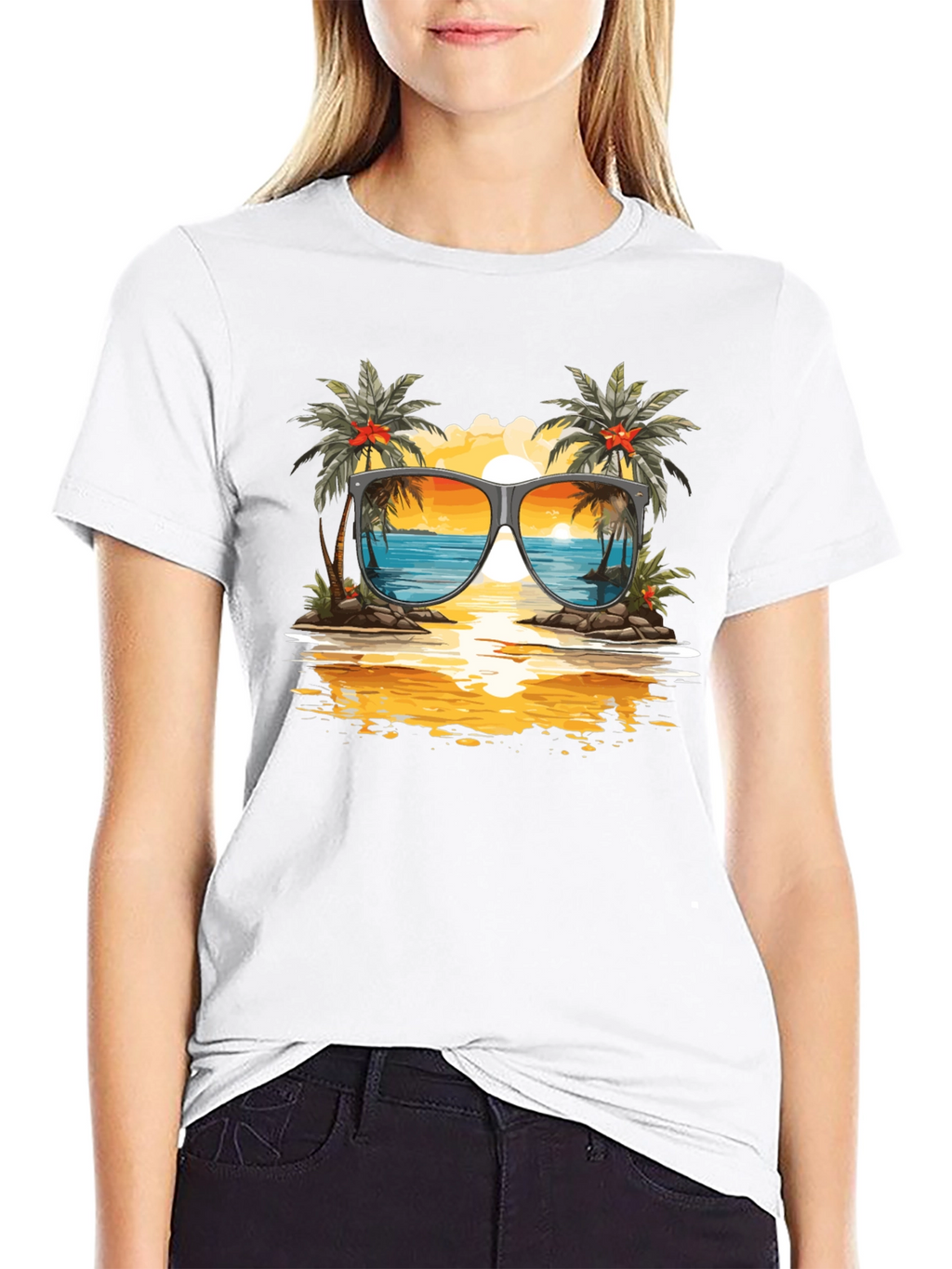 Sunset Beach Sunglasses T-Shirt