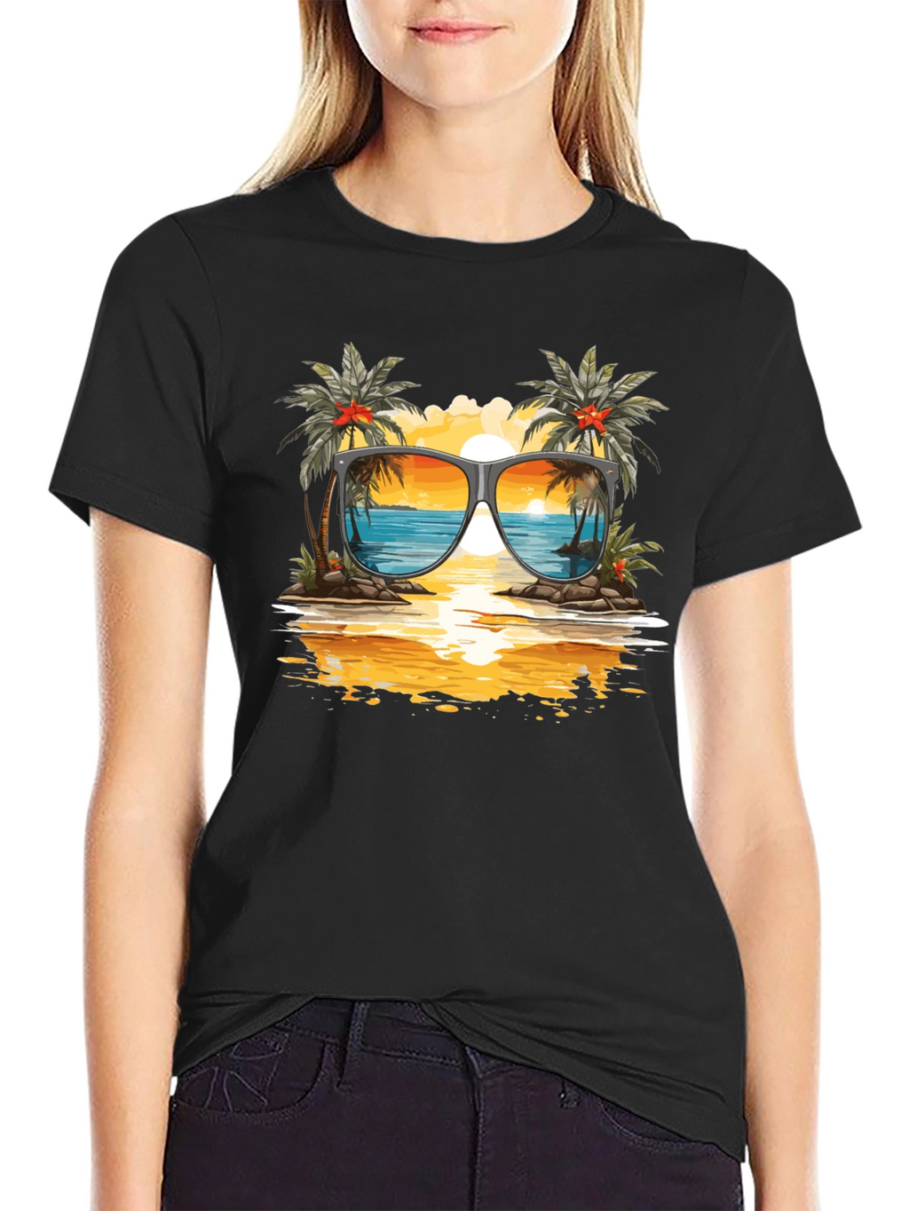 Sunset Beach Sunglasses T-Shirt
