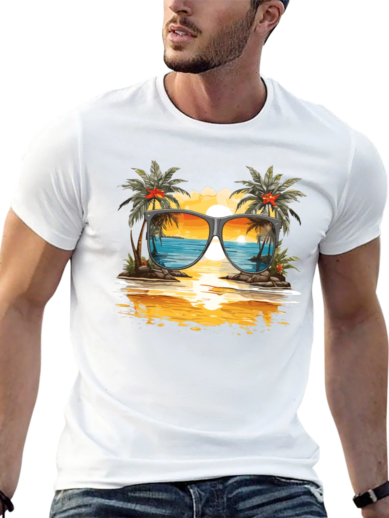 Sunset Beach Sunglasses T-Shirt