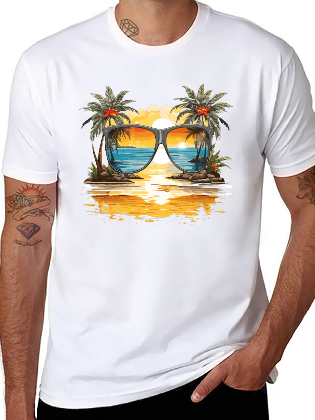 Sunset Beach Sunglasses T-Shirt
