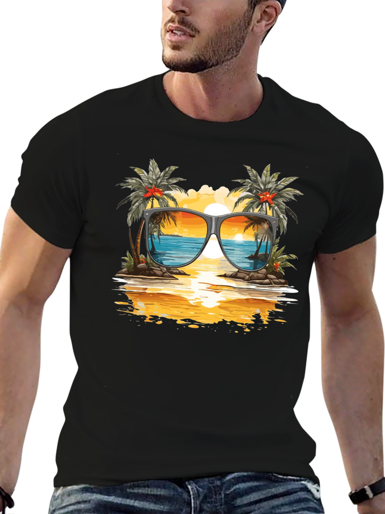 Sunset Beach Sunglasses T-Shirt