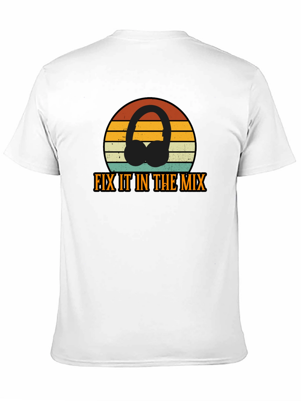 Fix It In The Mix Retro DJ Headphones T-Shirt