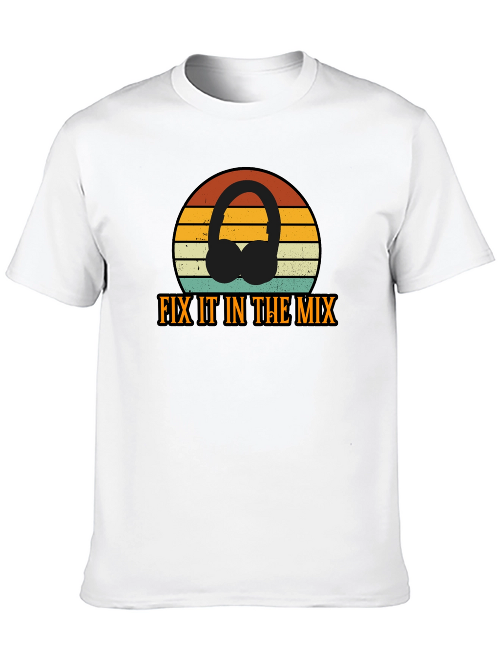 Fix It In The Mix Retro DJ Headphones T-Shirt