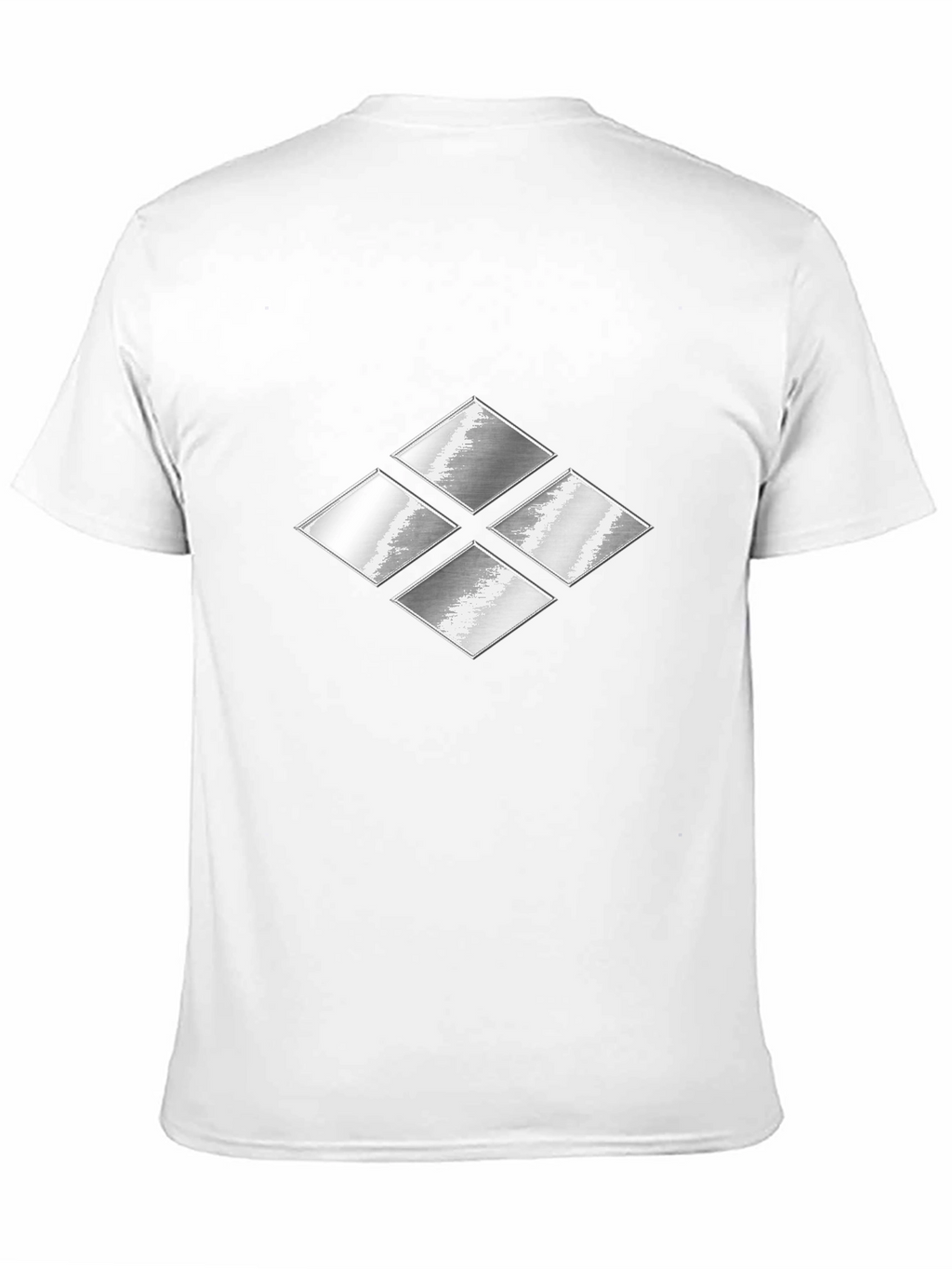 Silver Diamond Graphic T-Shirt - Modern Casual Tee