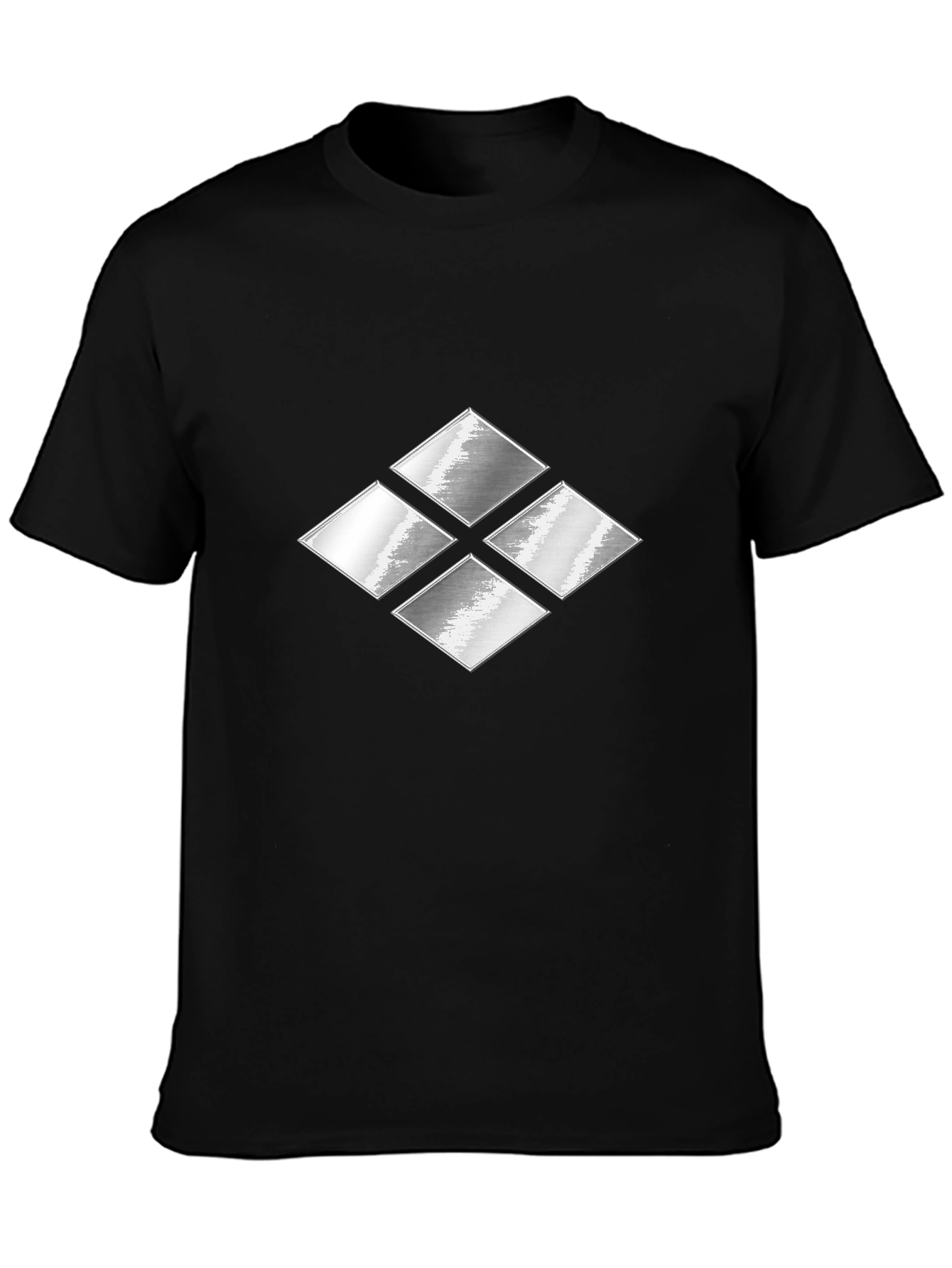 Silver Diamond Graphic T-Shirt - Modern Casual Tee