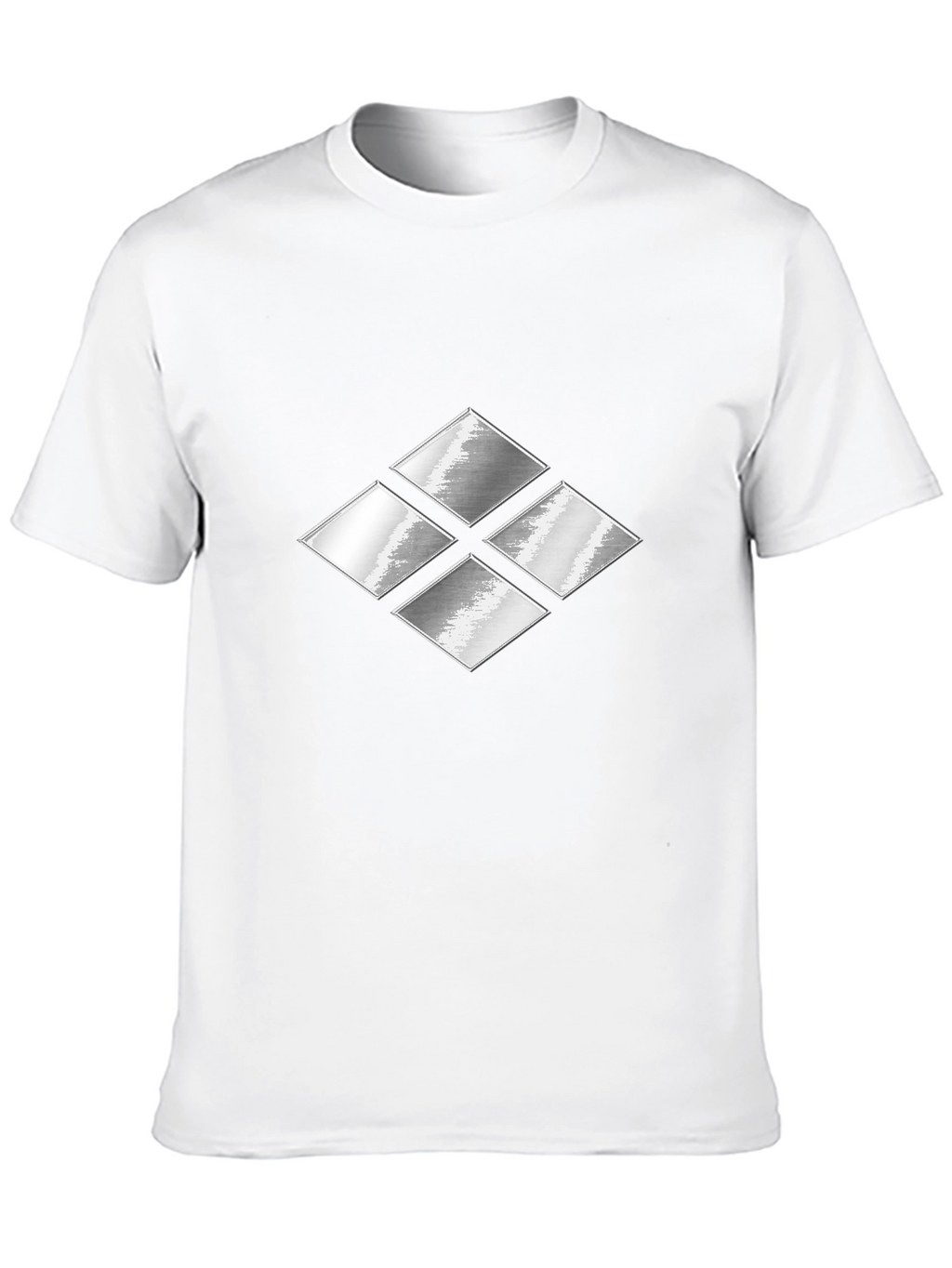 Silver Diamond Graphic T-Shirt - Modern Casual Tee