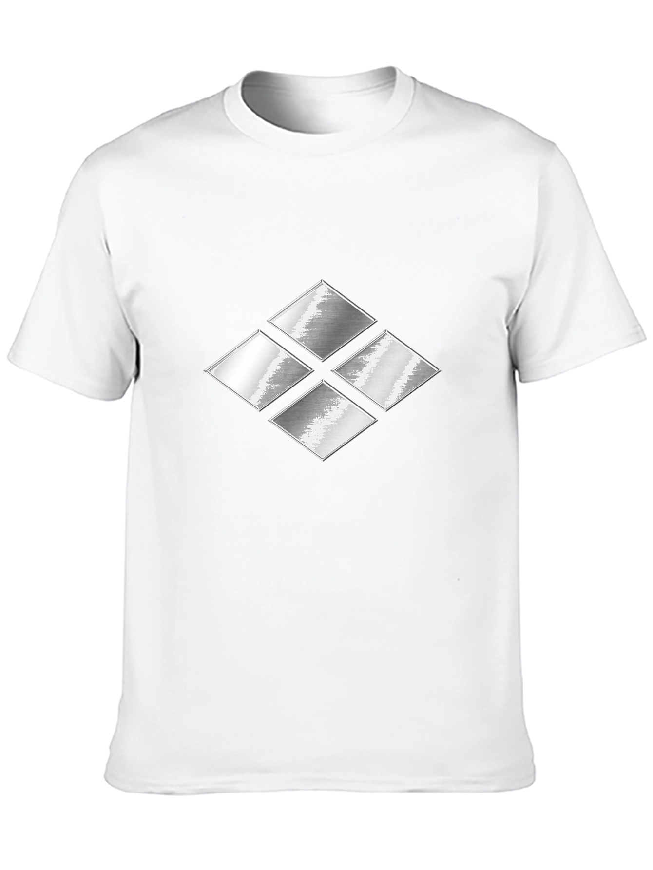 Silver Diamond Graphic T-Shirt - Modern Casual Tee