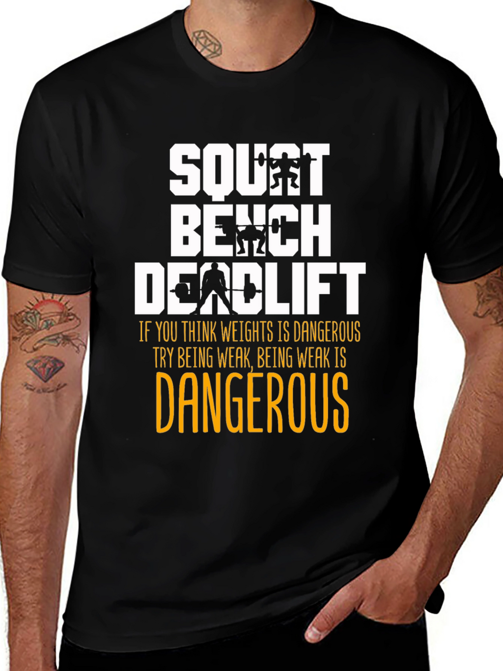 Squat Bench Deadlift Weightlifting T-Shirt