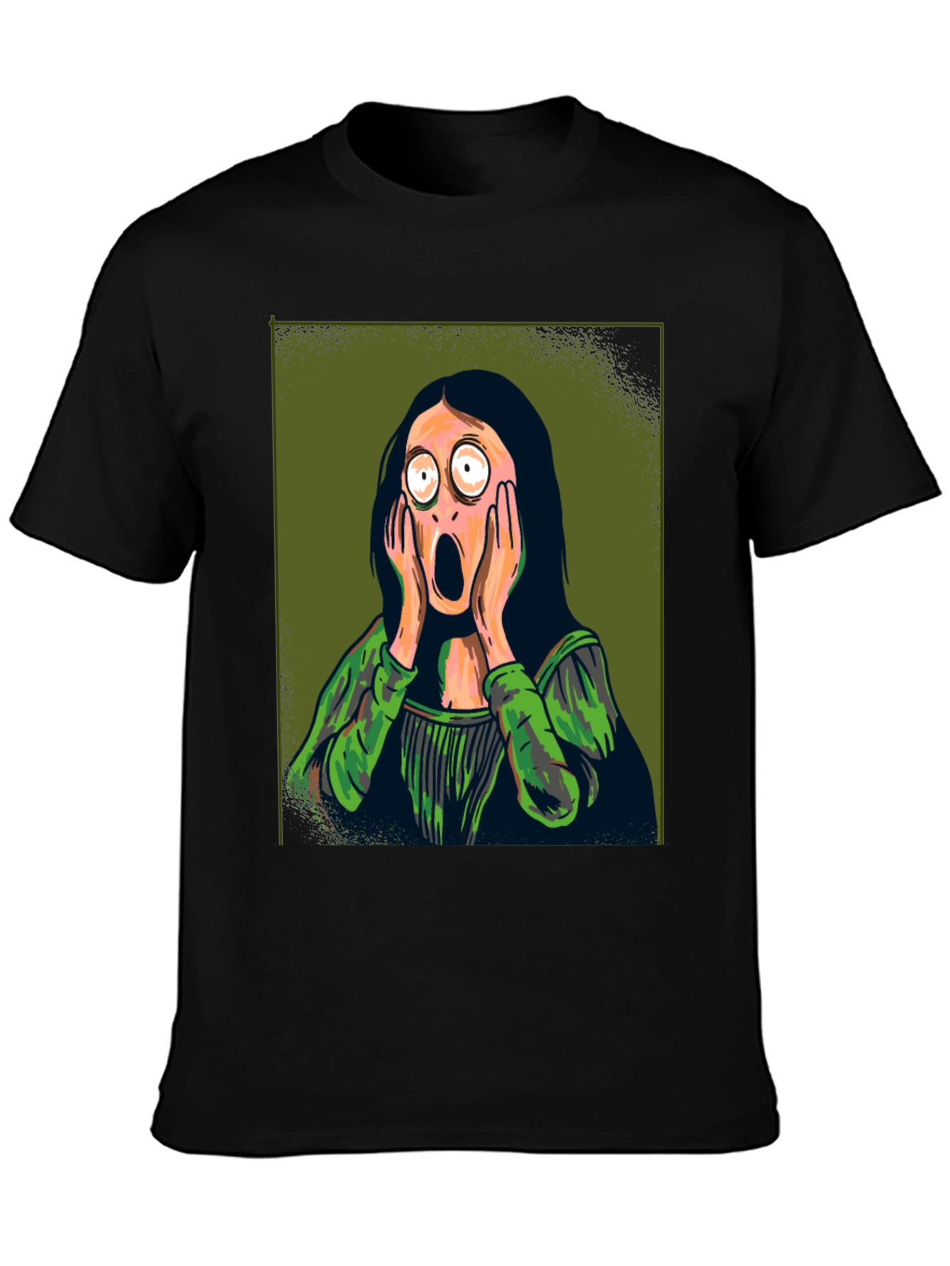 Screaming Mona Lisa Graphic Tee - Soft Cotton Comfort