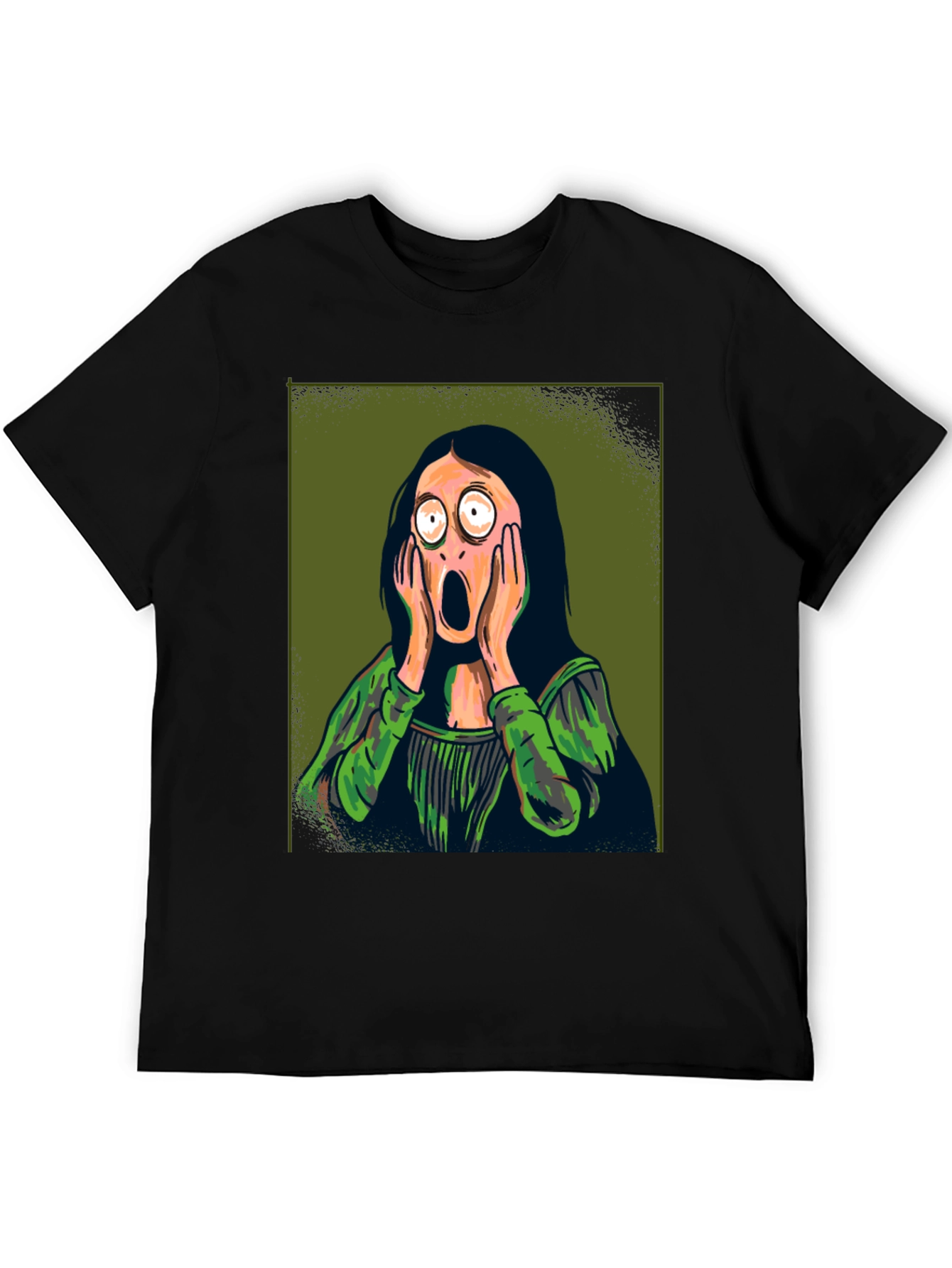 Screaming Mona Lisa Graphic Tee - Soft Cotton Comfort