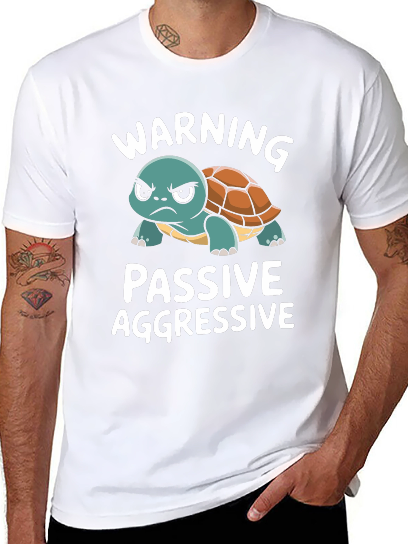 Passive Aggressive Turtle T-Shirt Funny Novelty Tee